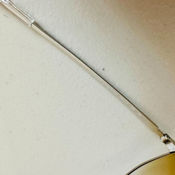 NEW COACH SHINY SILVER YELLOW CLEA GRADIENT LENS SUNGLASSES HC 7165 D 60MM - Picture 9 of 13